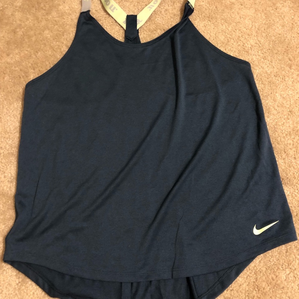 Dark blue active wear top
